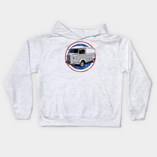 The classic french van Kids Hoodie by jaagdesign